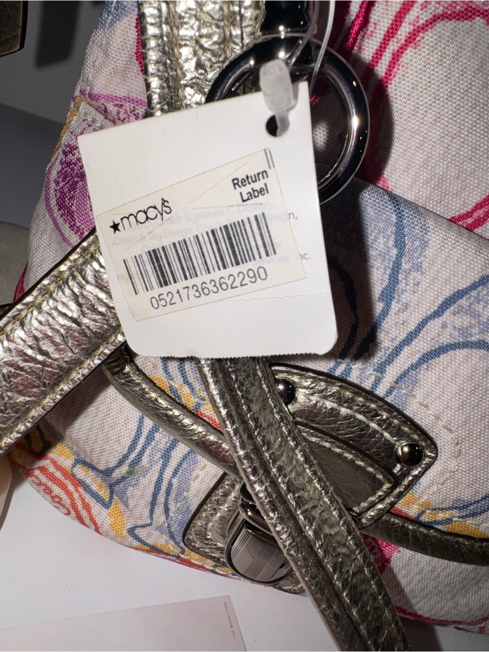 Y2K Coach Poppy Daisy Dream C Scribble Print Hippie Shoulder Bag 19030 HTF NWT - Picture 6 of 13